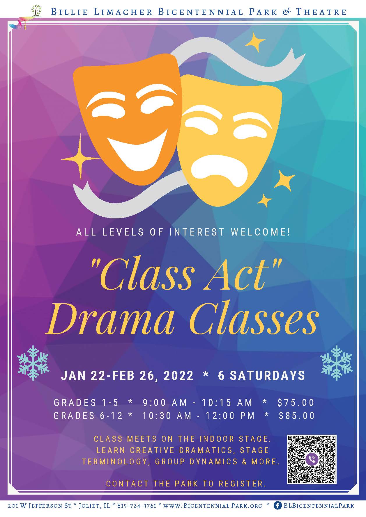 Drama Classes – January 22-February 26, 2022